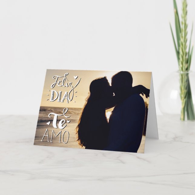 Cartes Pour Fêtes Annuelles Jour de Valentines heureux je t'aime dans (Devant)