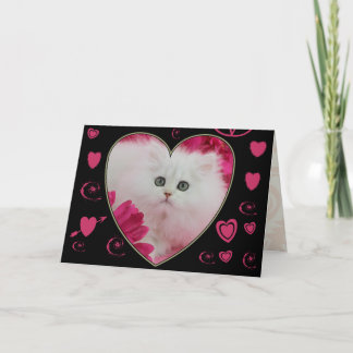 Cartes Pour Fêtes Annuelles Jour de Valentines précieux de chats de chatons