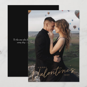 Cartes Pour Fêtes Annuelles Jour des Valentines contemporaines Couple love Pho