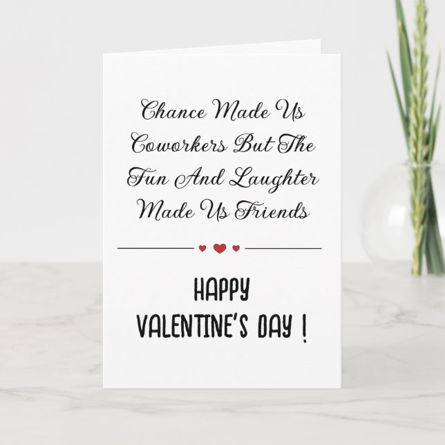 Cartes Pour Fêtes Annuelles Jour des valentines de collaborateur d'entreprise  (Devant)