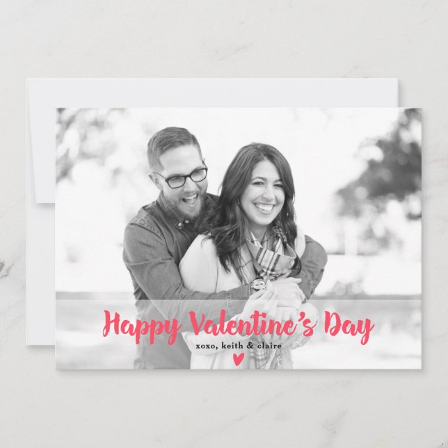 Cartes Pour Fêtes Annuelles Jour des Valentines du coeur doux (Devant)
