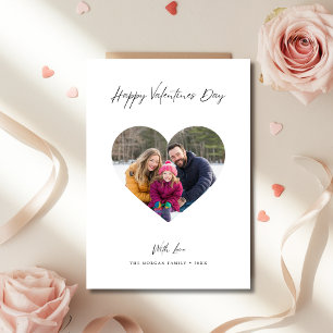 Cartes Pour Fêtes Annuelles Jour des Valentines Photo de coeur de famille manu