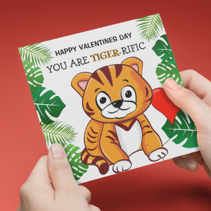 Cartes Pour Fêtes Annuelles Jour des Valentines Tiger-rific pour enfants migno