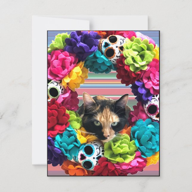 Cartes Pour Fêtes Annuelles Jour du Chat Mort  (Devant)