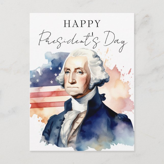 Cartes Pour Fêtes Annuelles Jour du Président George Washington Business (Devant)