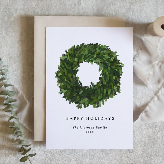 Cartes Pour Fêtes Annuelles Jour férié en bois peint à la main (Créateur téléchargé)