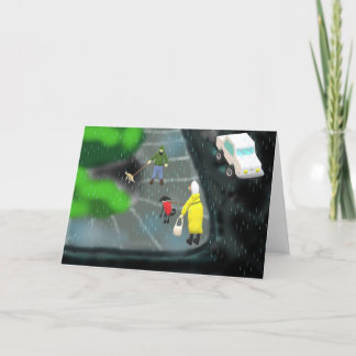 Cartes Pour Fêtes Annuelles Jour pluvieux