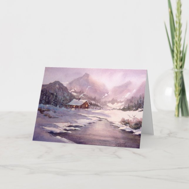 Cartes Pour Fêtes Annuelles JOURNAL D'HIVER CABINE par SHARON SHARPE (Devant)