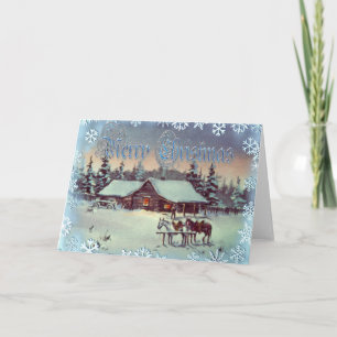 Cartes Pour Fêtes Annuelles JOURNAL HIVER SOIR CABINE par SHARON SHARPE