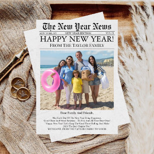 Cartes Pour Fêtes Annuelles Journal Unique Fun Photo 2025 Bonne année