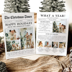 Cartes Pour Fêtes Annuelles Journal Unique Fun What A Year Photo Christmas