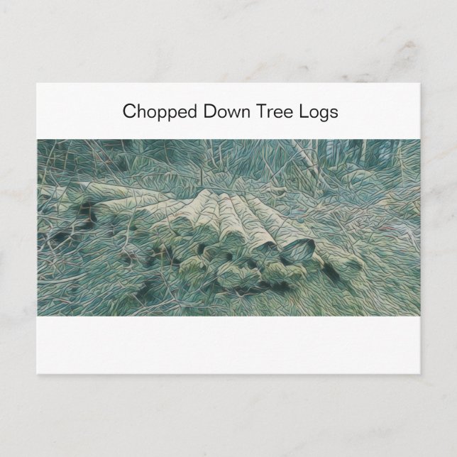 Cartes Pour Fêtes Annuelles Journaux de l'arbre coupés (Devant)