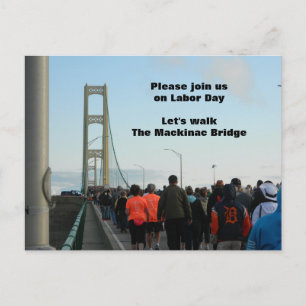 Cartes Pour Fêtes Annuelles Journée de la main-d'oeuvre du Pont Mackinac Activ