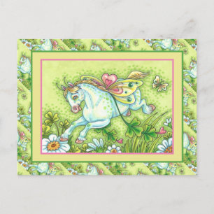 CARTES POUR FÊTES ANNUELLES JOURNÉE DE LA SAINT-PATRICK MIGNONNE PONEY IRLANDA