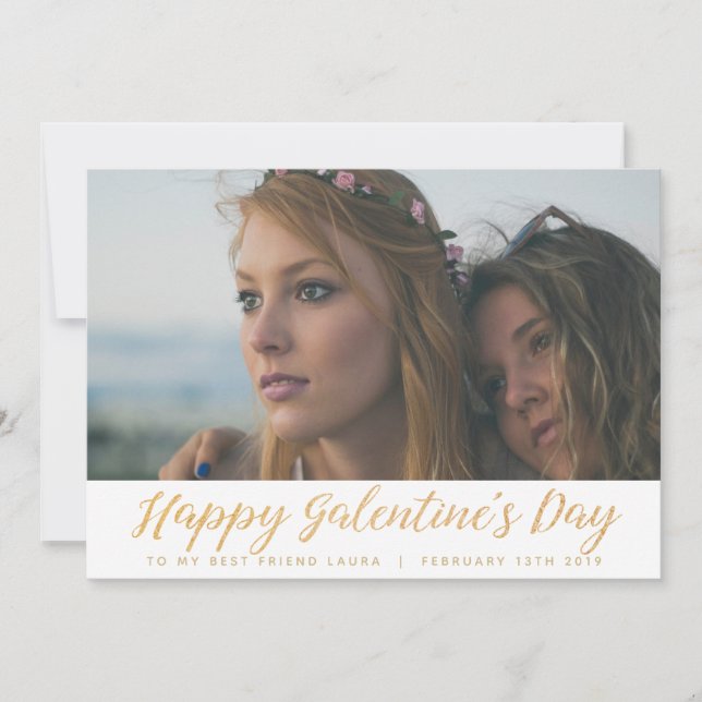 Cartes Pour Fêtes Annuelles Journée des Galentines Photo du meilleur ami (Devant)