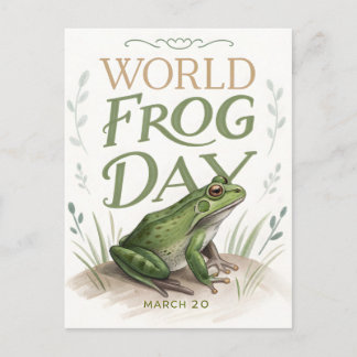 Cartes Pour Fêtes Annuelles Journée mondiale de la grenouille Art de la nature