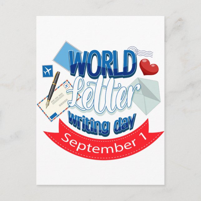 Cartes Pour Fêtes Annuelles Journée mondiale des lettres (Devant)