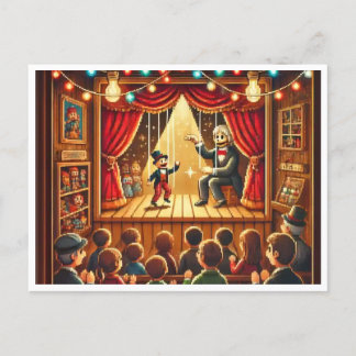 Cartes Pour Fêtes Annuelles Journée nationale de la marionnette Pixel Art Cart