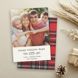 Cartes Pour Fêtes Annuelles Jours de Challah Heureux Photo Moderne de Hanukkah