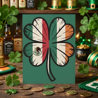 Cartes Pour Fêtes Annuelles Jours de la Saint-Patrick Mexique Trèfle Irlandais