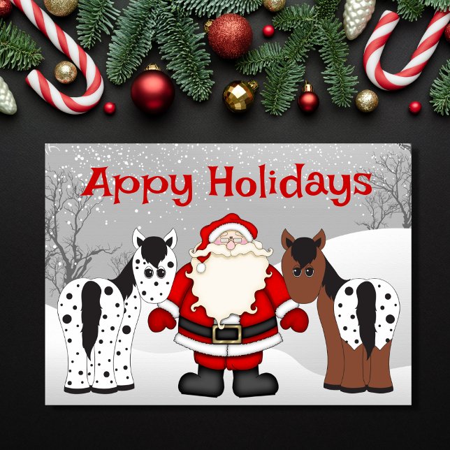 Cartes Pour Fêtes Annuelles Jours fériés Appaloosa Horse Christmas (Créateur téléchargé)