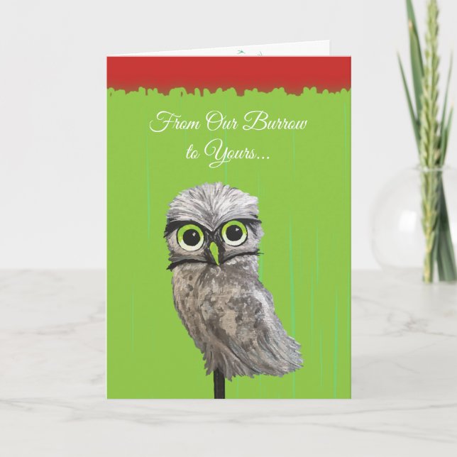 Cartes Pour Fêtes Annuelles Jours fériés de la Chouette (Devant)