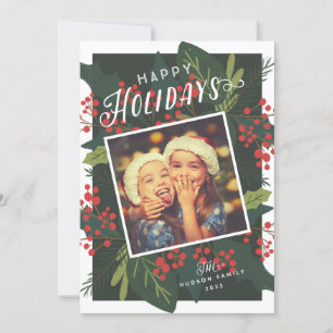 Cartes Pour Fêtes Annuelles Jours francs   Joyeuses Fêtes Tilées Photo