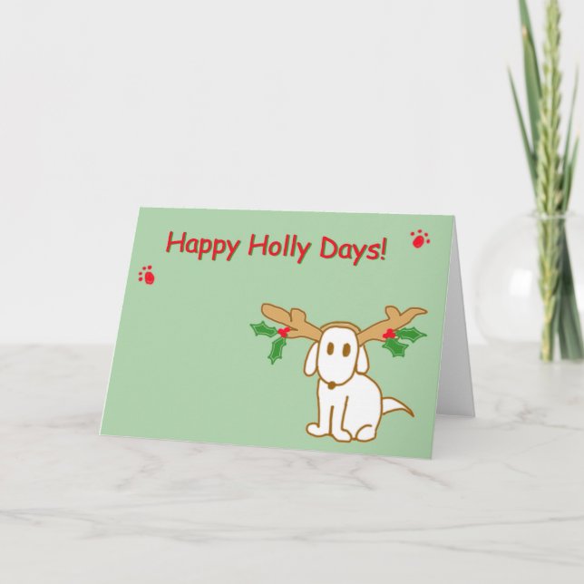 Cartes Pour Fêtes Annuelles Jours heureux de houx ! (Devant)