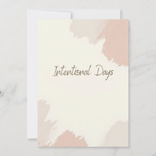 Cartes Pour Fêtes Annuelles Jours intentionnels - en tons doux Abstraits