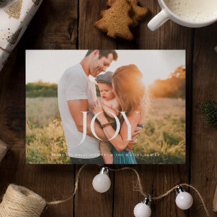 Cartes Pour Fêtes Annuelles Joy Elegant Stylish Photo Inspirative