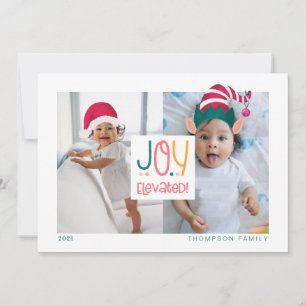 Cartes Pour Fêtes Annuelles Joy Eleva Fun Elf & Santa Claus Casquette 2 Photo