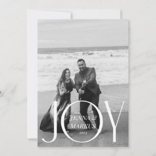 Cartes Pour Fêtes Annuelles Joy Modern Christmas Photo Design minimal