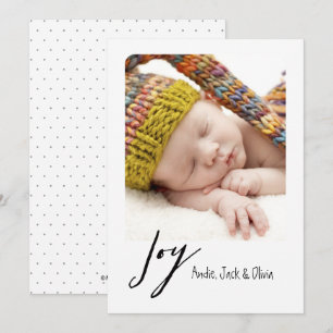 Cartes Pour Fêtes Annuelles Joy Modern Holiday Card
