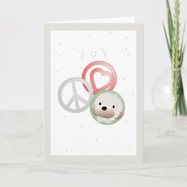 Cartes Pour Fêtes Annuelles Joy Shihtzu (Devant)