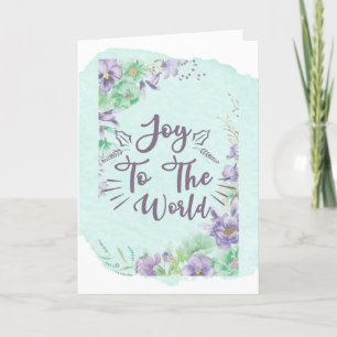 Cartes Pour Fêtes Annuelles Joy to the World Blank Holiday Card