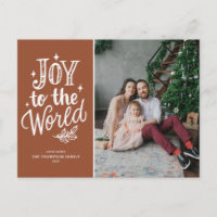 Joy To The World Christmas Carol Terracotta Photo