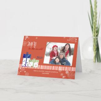 Cartes Pour Fêtes Annuelles JOY TO THE WORLD Christmas Photo