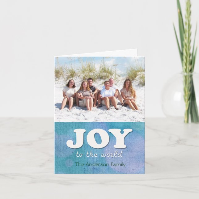 Cartes Pour Fêtes Annuelles Joy to the World Christmas Photo Card (Devant)