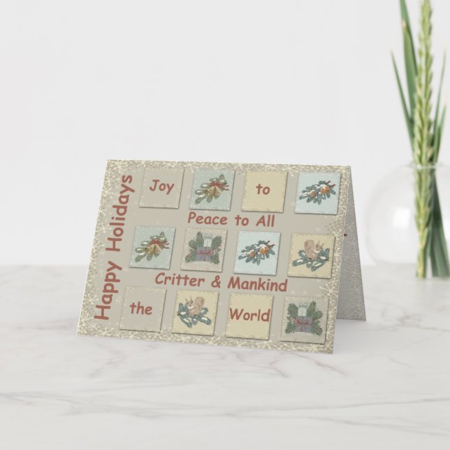 Cartes Pour Fêtes Annuelles Joy to the World Country Christmas Card (Devant)