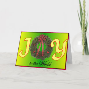 Cartes Pour Fêtes Annuelles Joy to the World Greeting Card