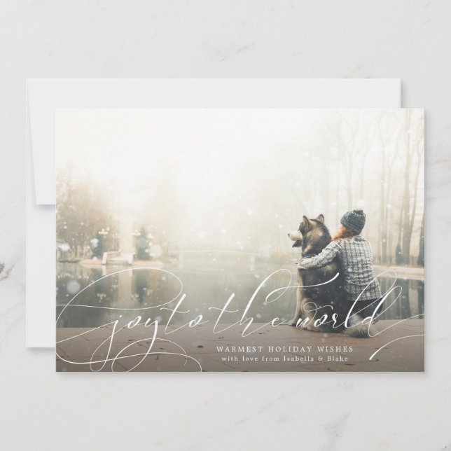 Cartes Pour Fêtes Annuelles Joy To The World Photo Holiday Card (Devant)
