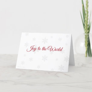 Cartes Pour Fêtes Annuelles Joy to the World : Profitez des plaisirs simples. 