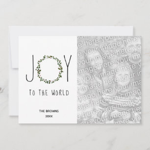Cartes Pour Fêtes Annuelles Joy To The World Wreath Photo Noël