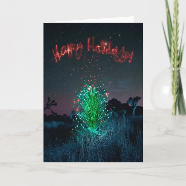 Cartes Pour Fêtes Annuelles Joyau électrique de Noël Yucca (Devant)
