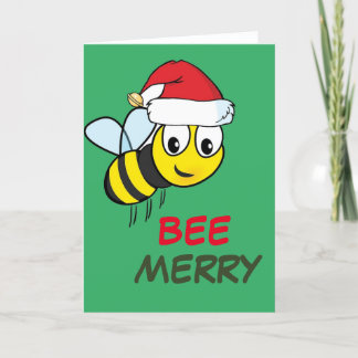 Cartes Pour Fêtes Annuelles Joyeuse abeille de Noël