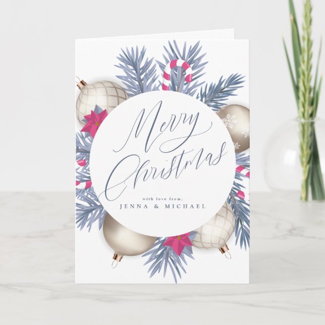 Cartes Pour Fêtes Annuelles Joyeuse couronne de Noël (Devant)