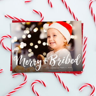 Cartes Pour Fêtes Annuelles Joyeuse et corrompue drôle de photo de Noël rouge