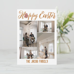 Cartes Pour Fêtes Annuelles Joyeuse famille de Pâques, quatre Pâques collage p