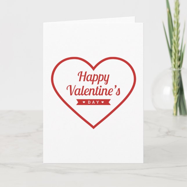 Cartes Pour Fêtes Annuelles Joyeuse Fête de la Saint-Valentin Cœur (Devant)