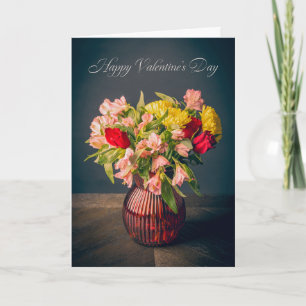Cartes Pour Fêtes Annuelles Joyeuse fête de la Saint-Valentin Vase de fleurs g